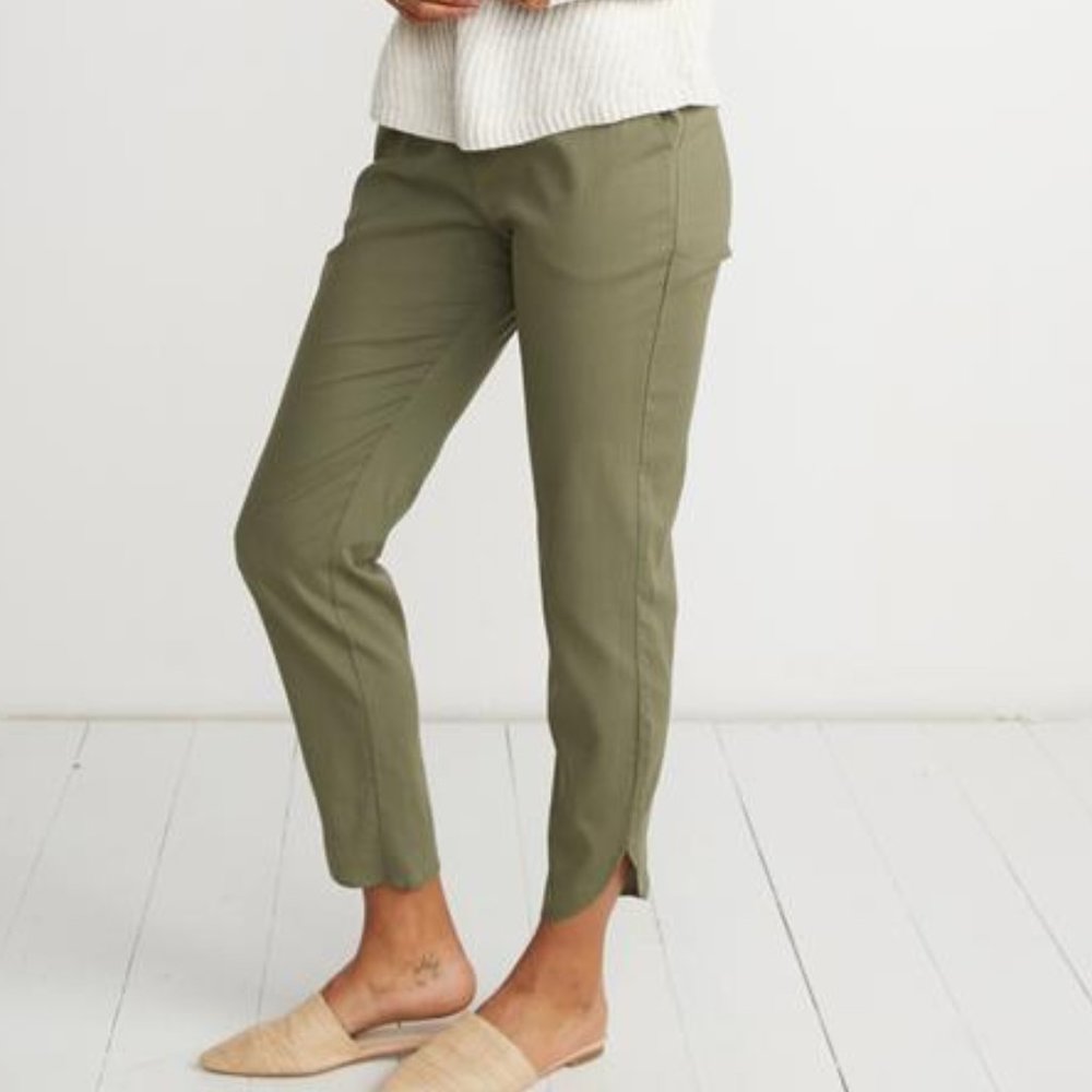 Marine Layer Olive Ankle Pants